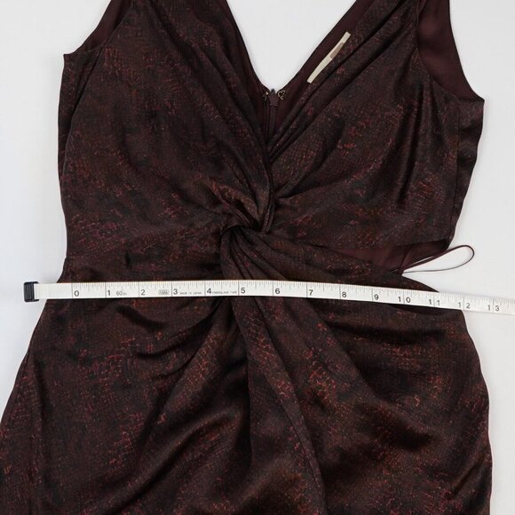 Nicholas Silvina Twist Wrap Cutout Snakeskin Gown 100% Silk - Size 0/XS - EUC - Picture 11 of 11
